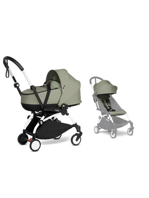 Babyzen YOYO2 Stroller White Frame with Olive Green & FREE 6+ Pack